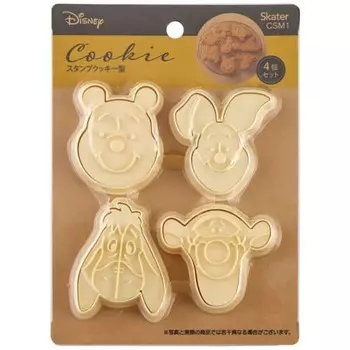 Skater Stamp Cookie Mold Disney Winnie the Pooh Set of 4 CSM1-A