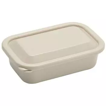 Skater Storage Container Smoke Beige S 580ml with Fluffy Lid Food Lunch Case Made in Japan LFP6-A