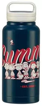 Skater STSC10-A Snoopy Insulated Stainless Steel Mug Bottle, 33.8 fl oz (1,000 ml) with Screw Handle