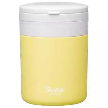 Skater Thermal/Cold Soup Jar 300ml with Folding Handle Antibacterial Saffron Yellow LJFO3AG