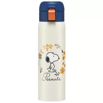 Skater Thermal/Cold Stainless Steel Mug Bottle 480ml One Touch Open Snoopy STOT5-A