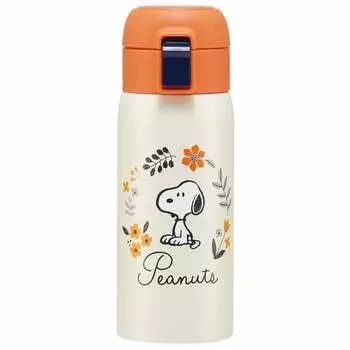 Skater Thermal/Cold Vacuum Double Structure Direct Drinking Stainless Steel Mug Bottle One Touch Open 350ml Snoopy STOT3-A