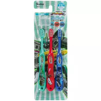 Skater toothbrush for kindergarteners 3-5 years old soft 3 pieces Shinkalion Z 14cm TB5ST-A