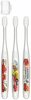 Skater toothbrush for kindergarteners years old soft clear 3 pieces Cars TBCR5T 3-5