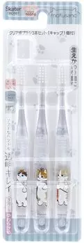 Skater Toothbrush Set of 3 Elementary School Students mofusand TBCR6T-A