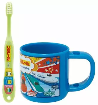 Skater Toothbrush Set Toothbrush Set with Stand Cup for year olds 180ml Plarail 19 KTB5 3-5 14.5cm