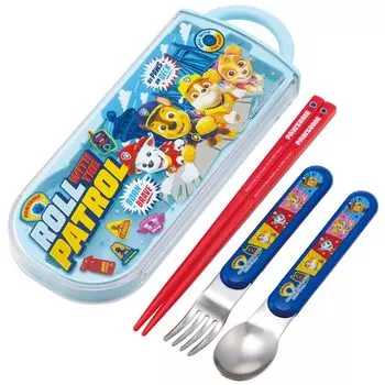 Skater Trio Set Chopsticks Spoon Fork Paw Patrol 24 Antibacterial Made in Japan Children s TACC2AG-A