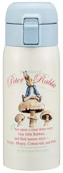 Skater Vacuum Double Structure Direct Drinking Stainless Steel Mug Bottle One Touch Open 350ml Peter Rabbit 350ml Vacuum Double Structure Direct