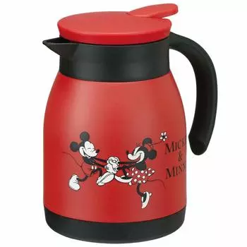 Skater Vacuum Dual Structure Stainless Steel Tabletop Pot Wide Mouth Pitcher Thermos 600ml Mickey Minnie Disney VSP6 Thermal/Cold &