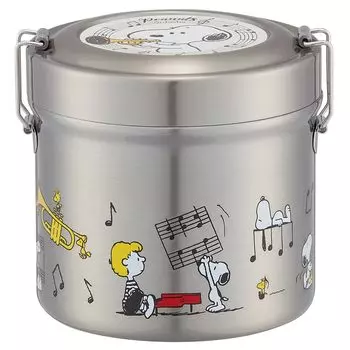 Skater Vacuum Stainless Steel Lunch Box DX 640ml Ultra Light Antibacterial Snoopy Orchestra Thermal/Cold Bowl-shaped STLB2DXAG-A