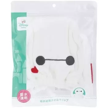 Skater Water Absorbent Quick Drying Animal Towel Cap Height 23 x Width 17cm Disney Baymax TOC11