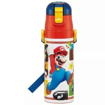 Skater Water Bottle 470ml Super Mario 23 Children s Stainless Steel Sports Bottle SDC4-A