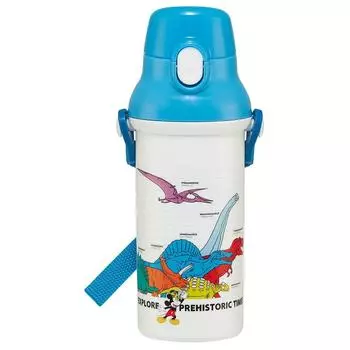 Skater Water Bottle 480ml Antibacterial Plastic Child Friendly Lightweight Disney Mickey Mouse Friends Dinosaur Made in Japan Children s & PSB5SANAG-A