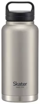 Skater Water Bottle Direct Drinking Mug Bottle Silver Diameter 91 x Height 241mm 1000ml Insulating Stainless Steel with Screw Handle STSC10