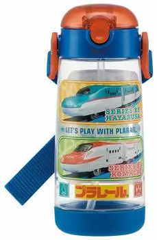 Skater Water Bottle with Straw Clear Bottle Plarail 20 480ml Boys PDSH5 Children s