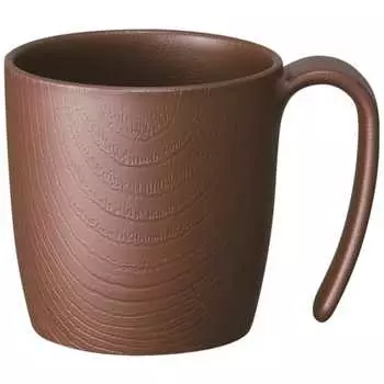 Skater Wood Grain Easy to Hold Cup 290ml Brown Made in Japan NMGS1H-A