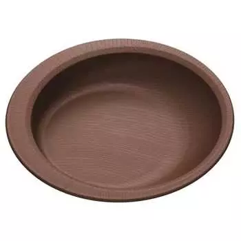Skater Wood Grain Easy to Scoop Plate Brown Made in Japan NPLS2