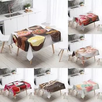 Скатерть для гурманов Petit Cake, водонепроницаемая прямоугольная скатерть для украшения свадебной вечеринки, ресторана, кухни, дома 40x70cm