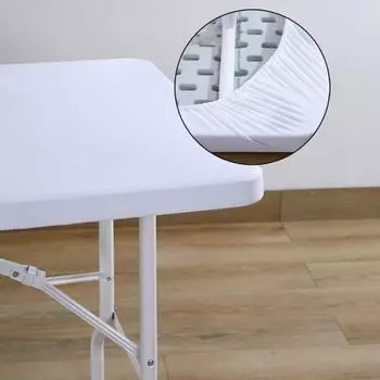 Скатерть для пикника с эластичным краем, ветрозащитная, износостойкая, водонепроницаемая, моющаяся для кемпинга серый