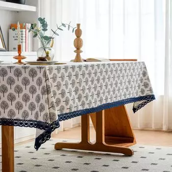 Скатерть для рождественского стола «Старый человек» в мелкую клетку с принтом «Снежинка» из хлопка и льна, внешняя скатерть с изображением комка шерсти 60*60cm