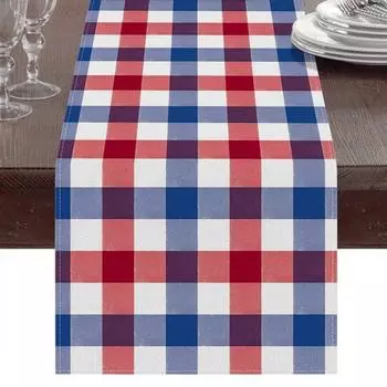 Скатерть для стола на День независимости, износостойкая, моющаяся, не выцветающая, с изображением звезд американского флага, патриотическая, сезонная, для кухни, обеденного стола, украшения M
