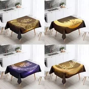 Скатерть для украшения праздника, водонепроницаемая и маслостойкая скатерть, украшение для ресторанного банкета, домашнего кухонного стола 85x85cm