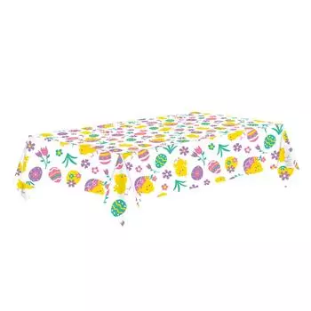 Скатерть для вечеринки на Пасху, пасхальное яйцо, мультяшная скатерть, одноразовая пластиковая скатерть One Size