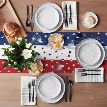 Скатерть для журнального столика, каминного шкафа, подходит для домашнего хозяйства, скатертей, льняных столовых флагов, праздничного украшения, обеденных столов 33x120cm белый