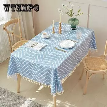 Скатерть из хлопка и льна, скатерть в скандинавском стиле с принтом, прямоугольная скатерть для домашнего хозяйства, украшение 90x90cm