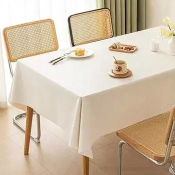 Скатерть из искусственной овчины, однотонная искусственная кожа, водонепроницаемая квадратная скатерть 60x120cm белый