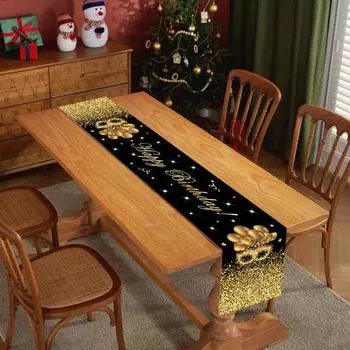 Скатерть на день рождения, привлекательная, добавляющая атмосферу, многоразовая, полезная, праздничная, вечерние, украшение для ужина H