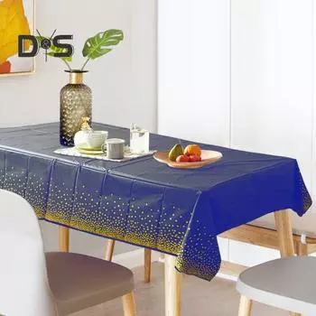 Скатерть против царапин, водонепроницаемая, привлекательная подставка для свадебного банкетного стола 1pc синий