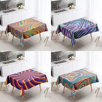Скатерть с абстрактными линиями, домашний декор, устойчивая к пятнам водонепроницаемая скатерть для украшения стола, прямоугольные кухонные столешницы для камина 40x70cm