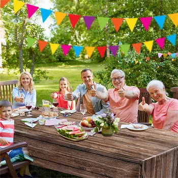 Скатерть с имитацией натурального дерева, винтажная деревенская фермерская скатерть из полиэтилена для дня рождения, домашнего декора, свадьбы, вечеринки глубокий