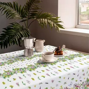 Скатерть с изображением бабочек, полевые цветы, скатерть, ромашки, цветы, ромашки, декор стола, товары для дня рождения, цветочный декор для свадебной вечеринки
