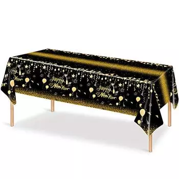 Скатерть с надписью «С Новым годом» Праздновать Удобная новогодняя скатерть Новогодняя вечеринка