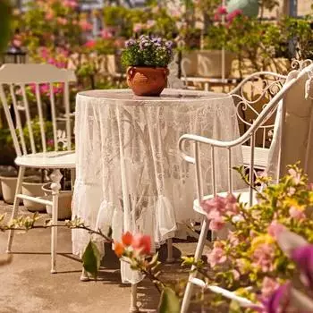 Скатерть с рюшами, кружевное полотенце, журнальный столик, квадратная скатерть 70*70cm