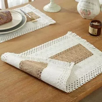 Скатерть салфетки с плетеными кисточками Бохо обеденный стол коврик кухонные подставки для дома вечеринка свадьба украшение подставки as show