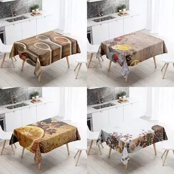 Скатерть со специями, зеленая устойчивая к пятнам овощная водостойкая прямоугольная кухонная обеденная скатерть, домашний декор 40x70cm