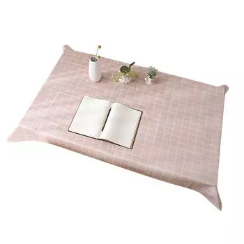 Скатерть в клетку водонепроницаемая маслостойкая ПВХ прямоугольная скатерть стильная клетчатая крышка стола для кофе T