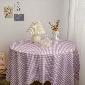 Скатерть в шахматном порядке, универсальная пыленепроницаемая, устойчивая к пятнам скатерть для дома, кафе, ресторанов M оранжевый