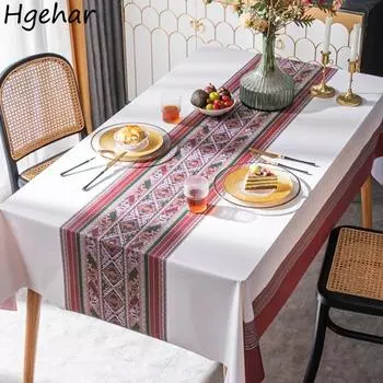 Скатерть в скандинавском стиле, водонепроницаемая, маслостойкая, моющаяся, ПВХ, коврик для чайного столика, прямоугольная, для вечеринок, для вечеринок, для нового модного дома, элегантная 120 160cm