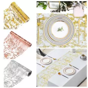 Скатерть Yousheng Table Runner, прочная, тонкая работа, золотистый блеск, скатерть для свадеб, рождественских украшений для дома золотистый