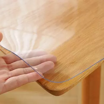 Скатерть Yueboa прозрачная 85x150 см толщина 3 мм ПВХ коврик для стола прозрачный винил без запаха ПВХ коврик для стола покрытие стола без усадки водонепроницаемый устойчивый к пятнам