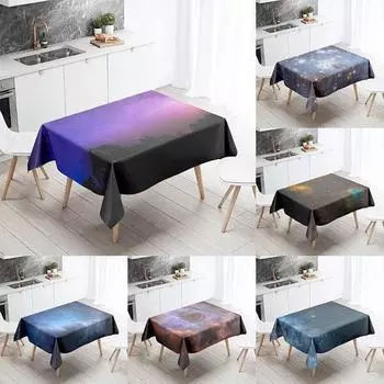 Скатерть «Звездная Вселенная» для кемпинга, вечеринки, против пятен, водонепроницаемая, прямоугольная, кухонный, обеденный стол, домашний декор 40x70cm