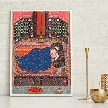 Сказки Тысяча и одна ночь Плакат Исламское настенное искусство Картина на холсте Исламское искусство Печать на стенах Картины Домашний декор 21x30cm No Framed