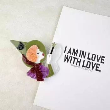 Сказочная акриловая брошь-фея премиум-класса, развевающаяся волшебная палочка, трендовые аксессуары, модная индивидуальная булавка