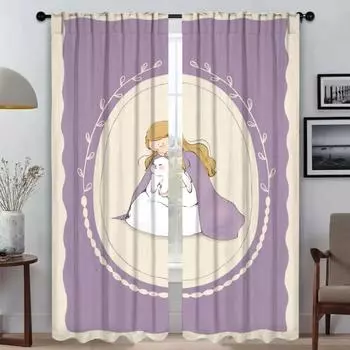 Сказочная девушка плотные шторы для гостиной Хэллоуин украшение окна занавеска перегородка домашний интерьер шторы 2 шт. W50xH70cmx2pcs-CL