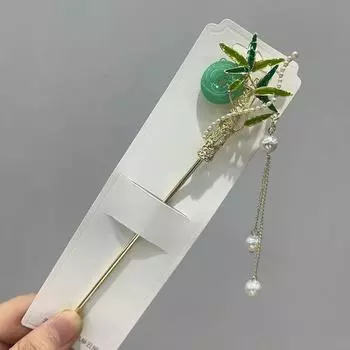 Сказочная заколка-кисточка для волос с цветком для женщин ручной работы с масляной эмалью, цветочная палочка для волос, ювелирное украшение, металлические аксессуары для волос, женская заколка для волос, 1 шт.