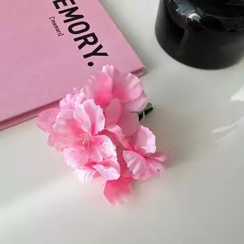 Сказочно-розовая сакура, имитация цветка, заколка для волос, боковой зажим, боковой, задний, головной, карточка для волос, аксессуары для волос для отпускных фото